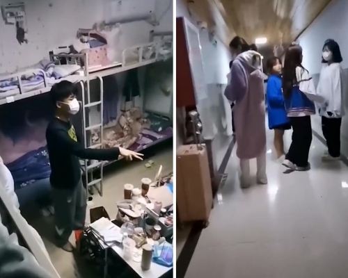 學校為防疫讓男生深夜進女生宿舍。