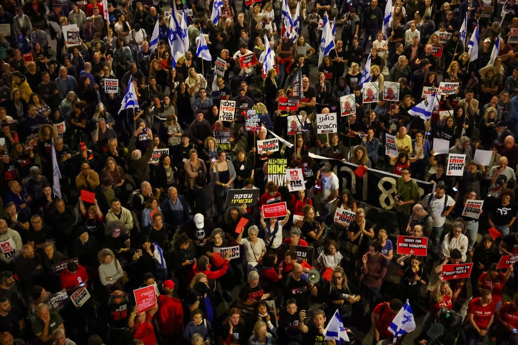 以色列連日來都有反政府示威。路透社