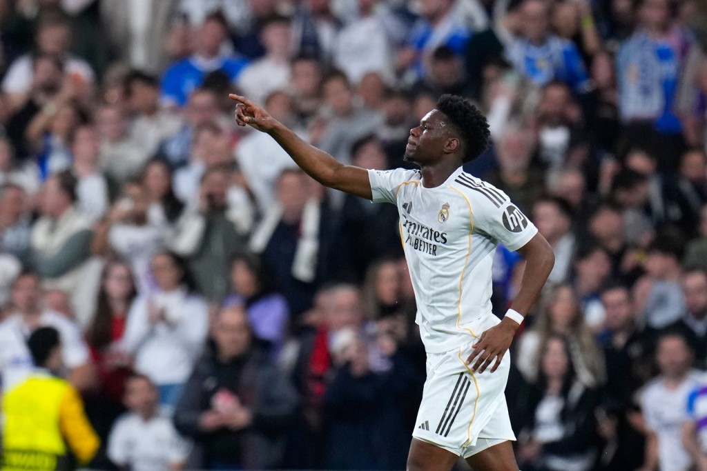 曹亞文尼為皇馬扳平。美聯社 曹亞文尼為皇馬扳平。美聯社