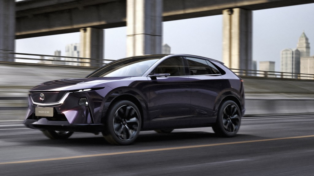 萬事得Mazda EZ-60電動SUV驚艷登場:EZ-60是去年Arata Concept概念車的量產版,五門五座位純電動SUV以「FUTURE + SOUL x MODERN」理念設計。