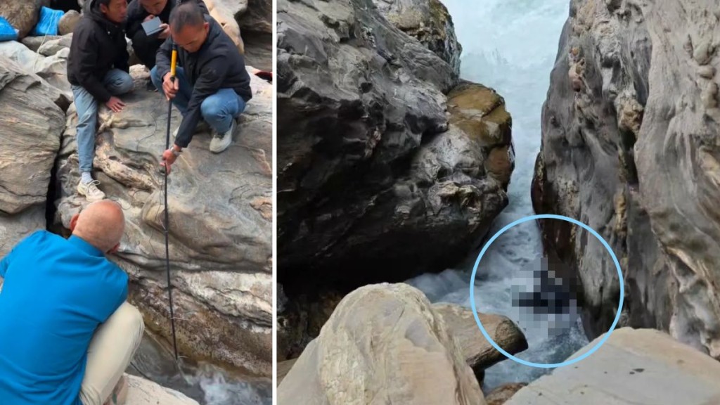 救援人員多次嘗試均無法打撈遺體。紅星新聞