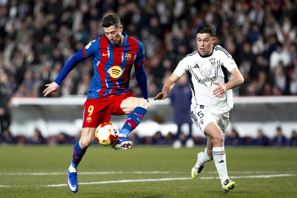 上圈淘汰皇家马德里的阿尔巴塞特。法新社