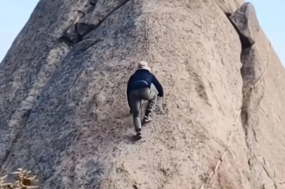 「濤哥」生前酷愛挑戰懸崖陡坡。 「濤哥」生前酷愛挑戰懸崖陡坡。