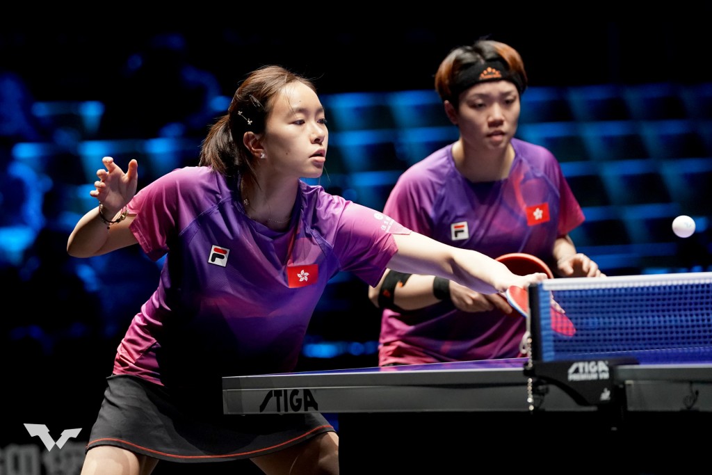杜凯琹/吴咏琳在女双决赛不敌国家组合，取得亚军。WTT官方图片