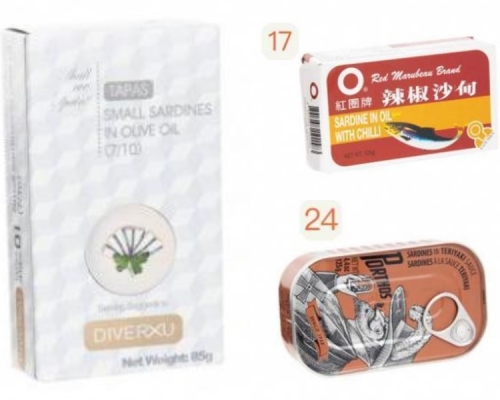 三款沙甸鱼罐头致癌物无机砷最高。消委会图片