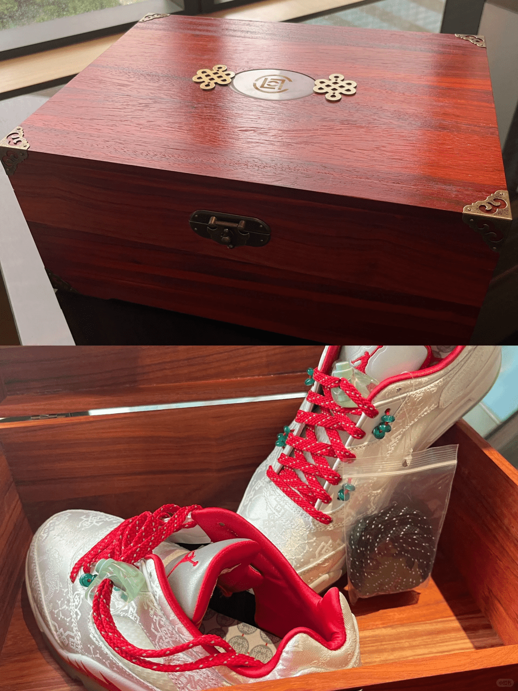 刘嘉玲还为龙梓嘉送上陈冠希潮牌的限量版波鞋。