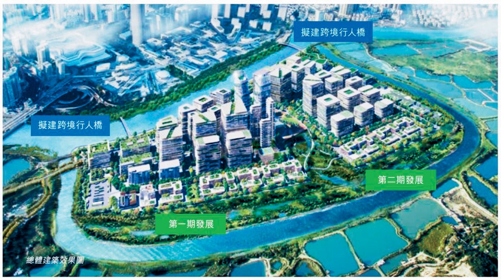 港深創科園區分作兩期發展，根據最新規劃，第一期發展的總樓面面積已佔原計劃超過8成。