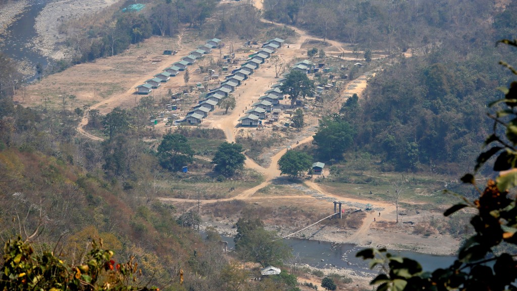 緬甸少數民族叛亂組織「欽民族陣線」位於印緬邊境的一處營地。 路透社