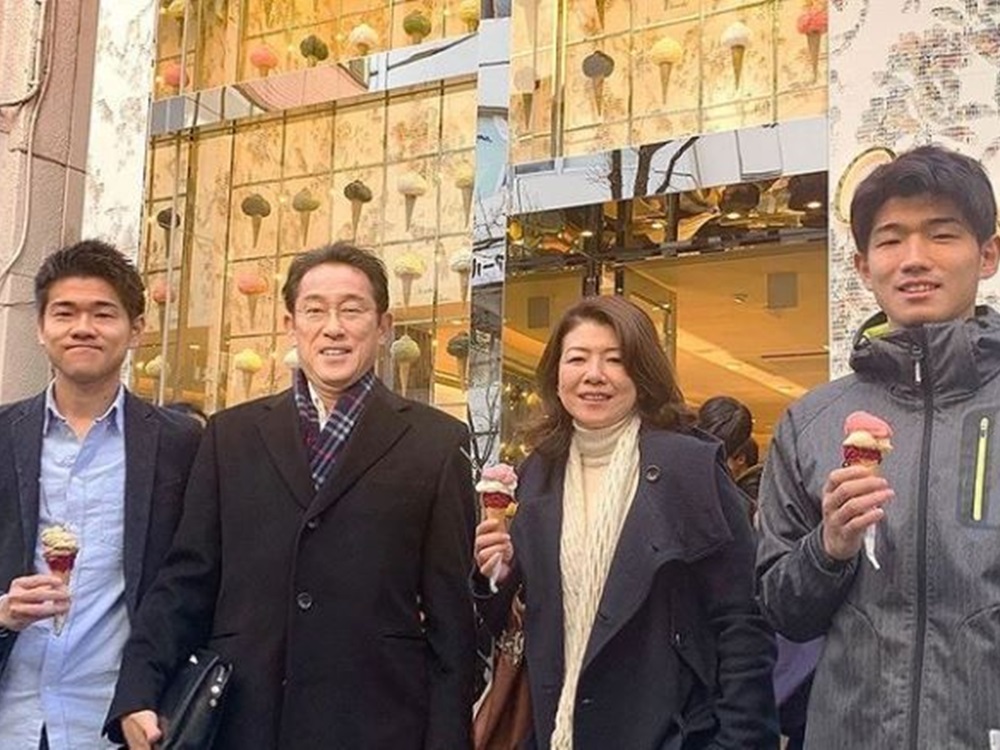 岸田與夫人育有3子。岸田文雄instagram圖片
