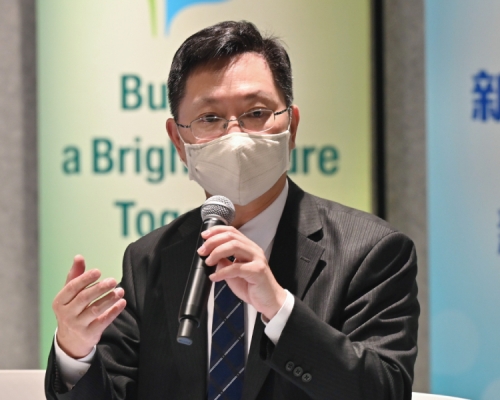 薛永恒介紹《施政報告》中的創科政策。政府新聞處圖片