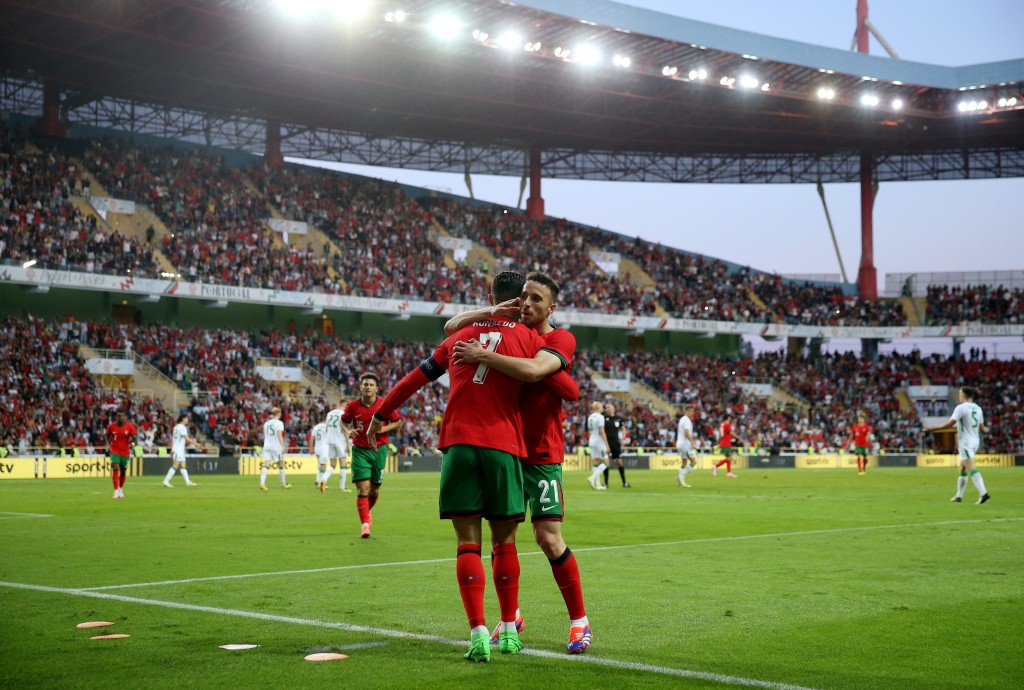 葡萄牙上场友赛3:0大胜爱尔兰。Reuters