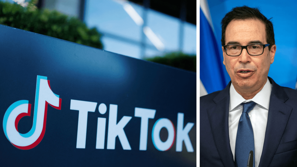 美國前財長努欽宣布組建團隊競購 TikTok。 路透社