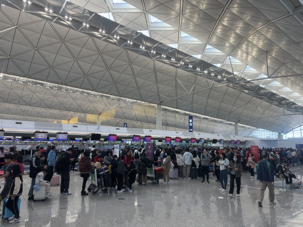 航空公司的櫃位「打蛇餅」。資料圖片