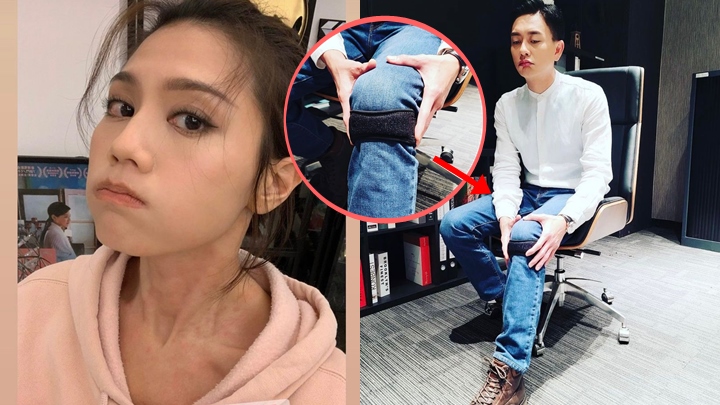 黃宗澤用護膝墊疑舊患復發,與《疊影》拍檔周秀娜同病相憐。