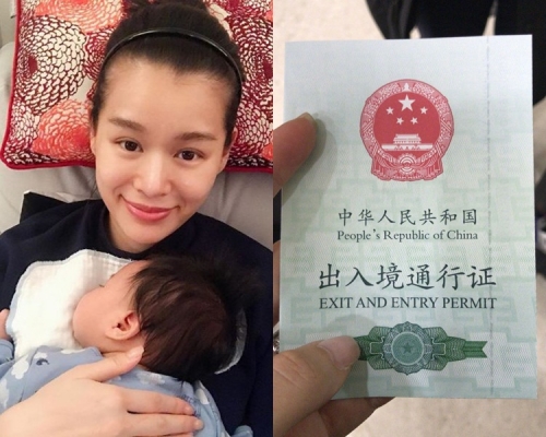 做了媽咪，胡杏兒一切以兒子為重，新年怎可以不同囝囝過。