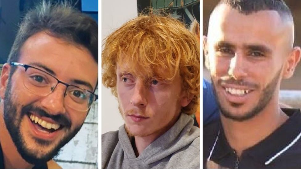 被以军误杀的三名以色列人质。