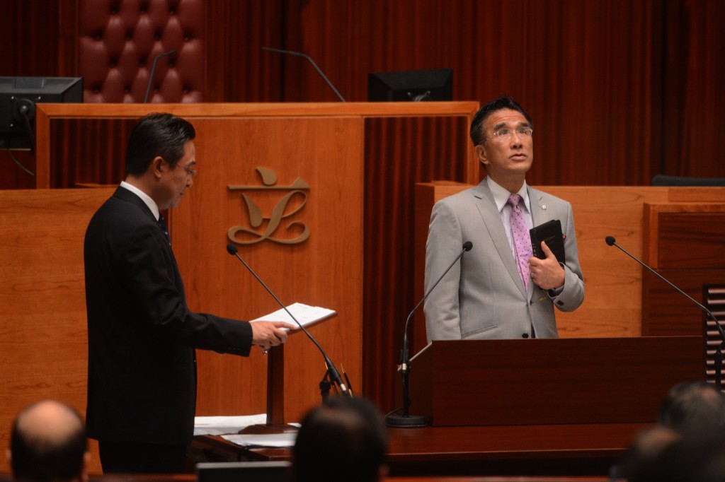 田北辰出席2012年第五屆立法會宣誓及首次會議。資料圖片