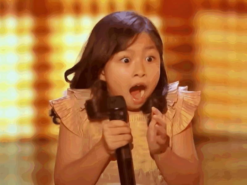 當年只有9歲的Celine參加美國節目《全美一叮》，曾奪得「Golden Buzzer」（黃金按鈕）。節目截圖
