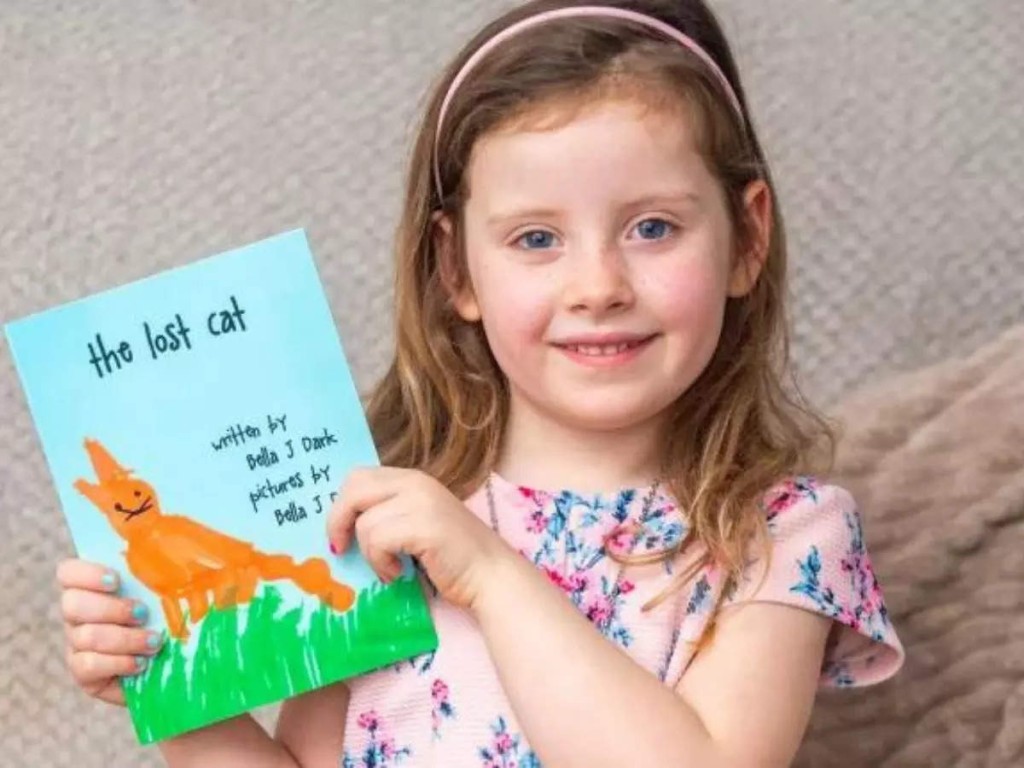 英国五岁女孩出版童书，销量已突破1000本。健力士世界纪录网站图片
