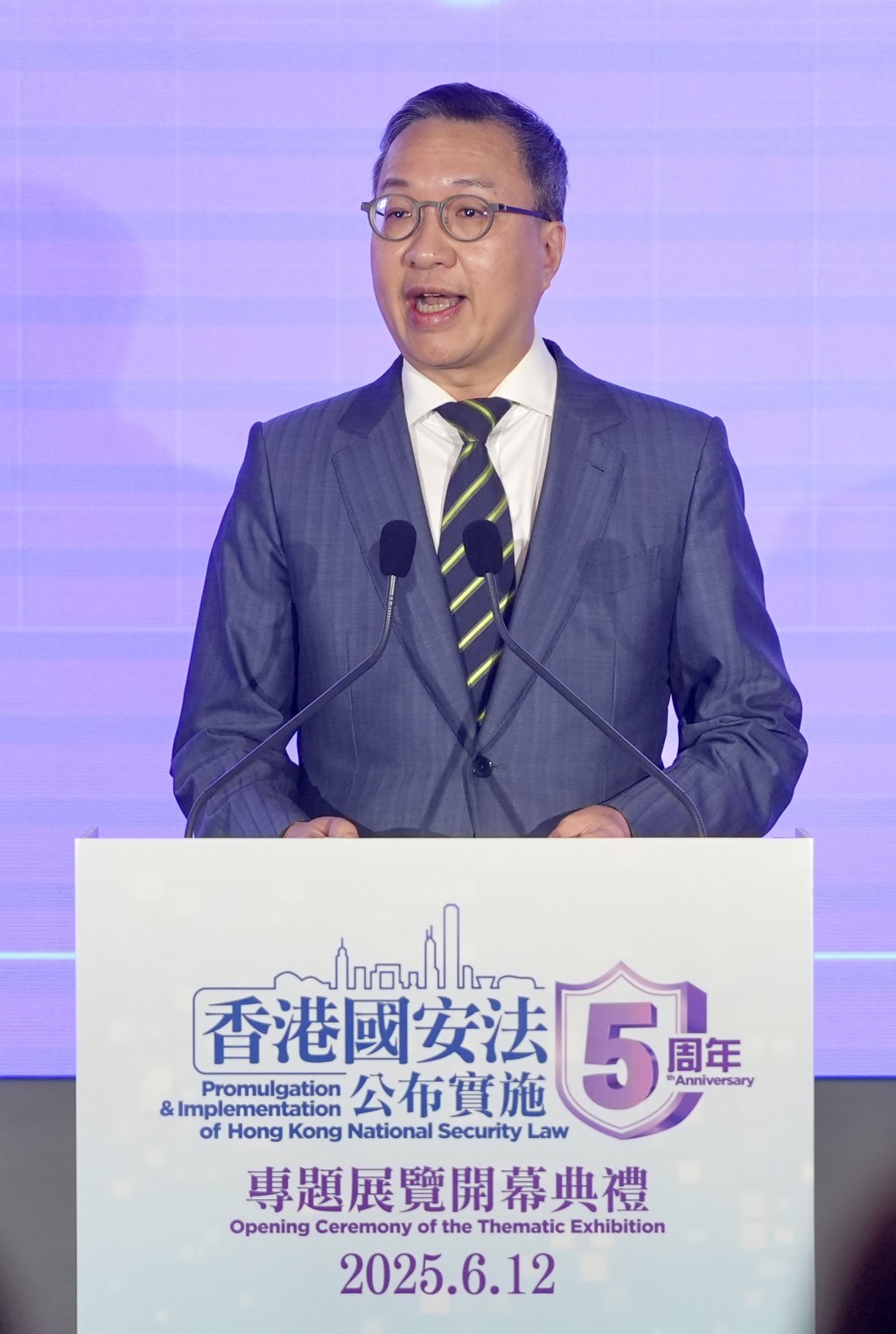 林定國強調國安與個人福祉息息相關,應肩負相應維護國家安全的責任。盧江球攝 林定國強調國安與個人福祉息息相關,應肩負相應維護國家安全的責任。盧江球攝