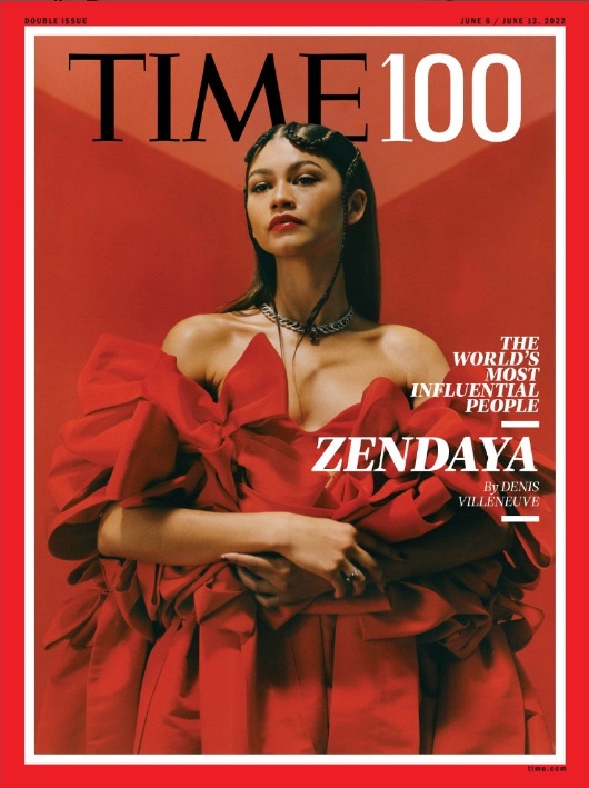 Zendaya之前登上百大影響力人士雜誌封面之一。