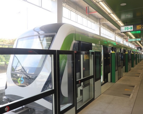 台中捷運綠線正進行試運。