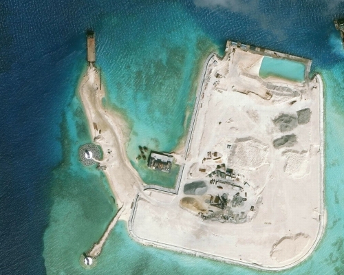 南海美濟礁。網上圖片
