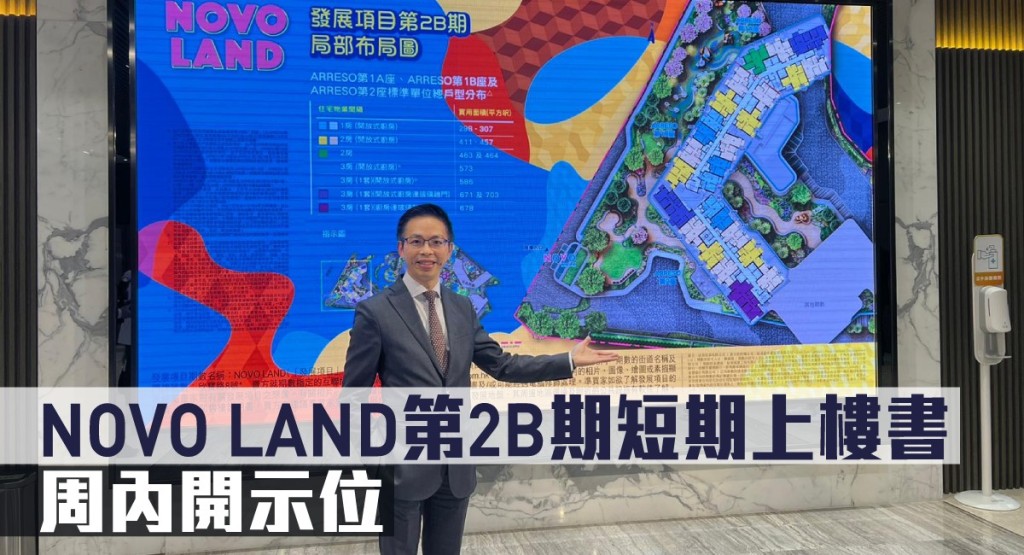 NOVO LAND第2B期短期上樓書,周內開示位。