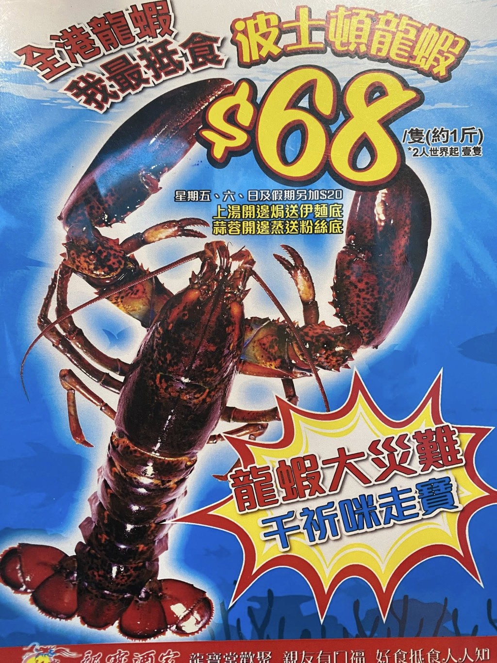 龍寶酒家波士頓龍蝦$68/隻 龍寶酒家波士頓龍蝦$68/隻