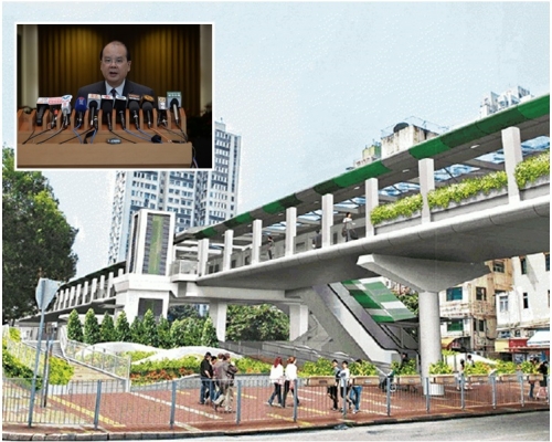 張建宗指就有關項目運房局和路政署正努力協調。