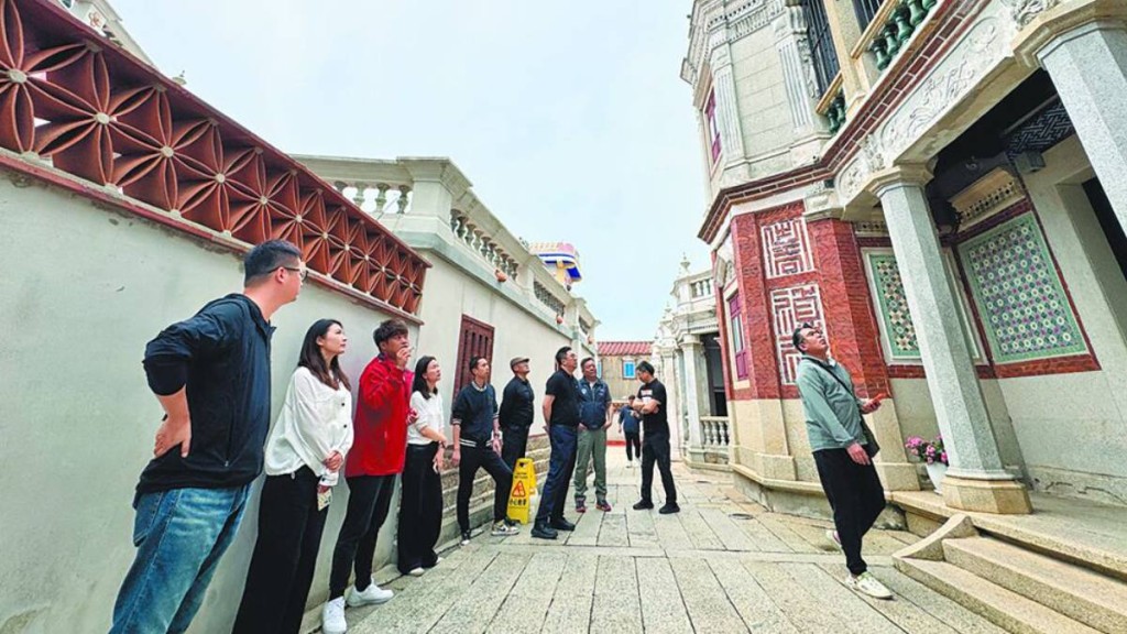 上海市旅遊行業協會踩線團參觀金門景點。中時