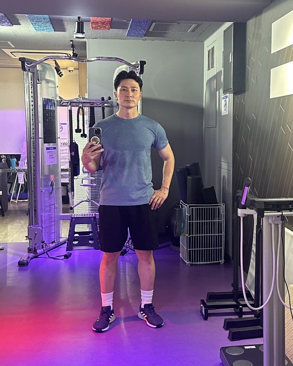 姚亦澧喜愛健身。 姚亦澧喜愛健身。