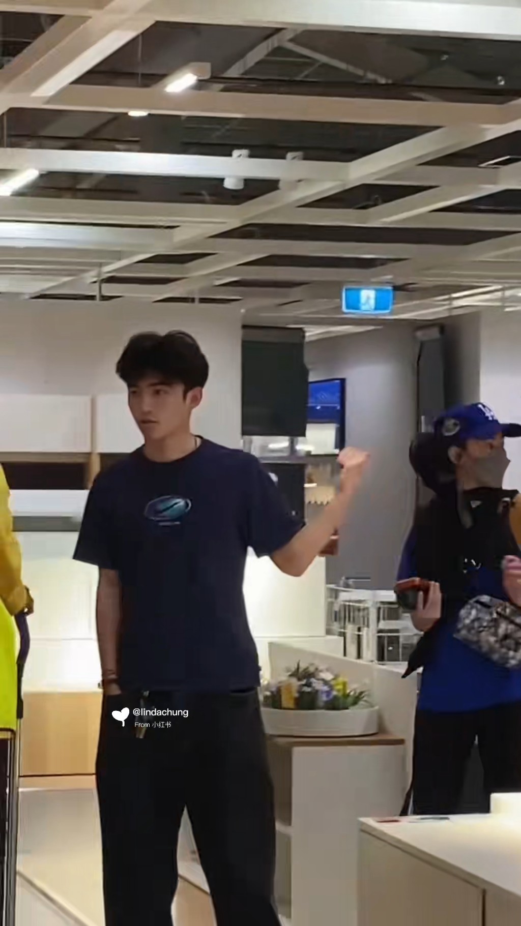 有網民早前在澳洲一間傢俬連鎖店巧遇張栢芝和Lucas。