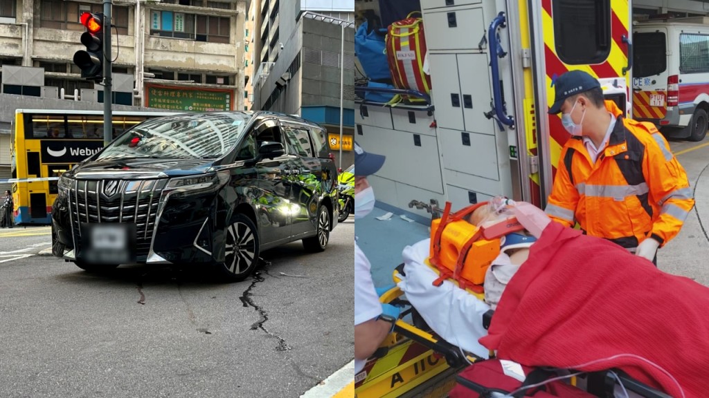 灣仔老翁捱七人車猛撼 重創浴血一度困車底 送院搶救