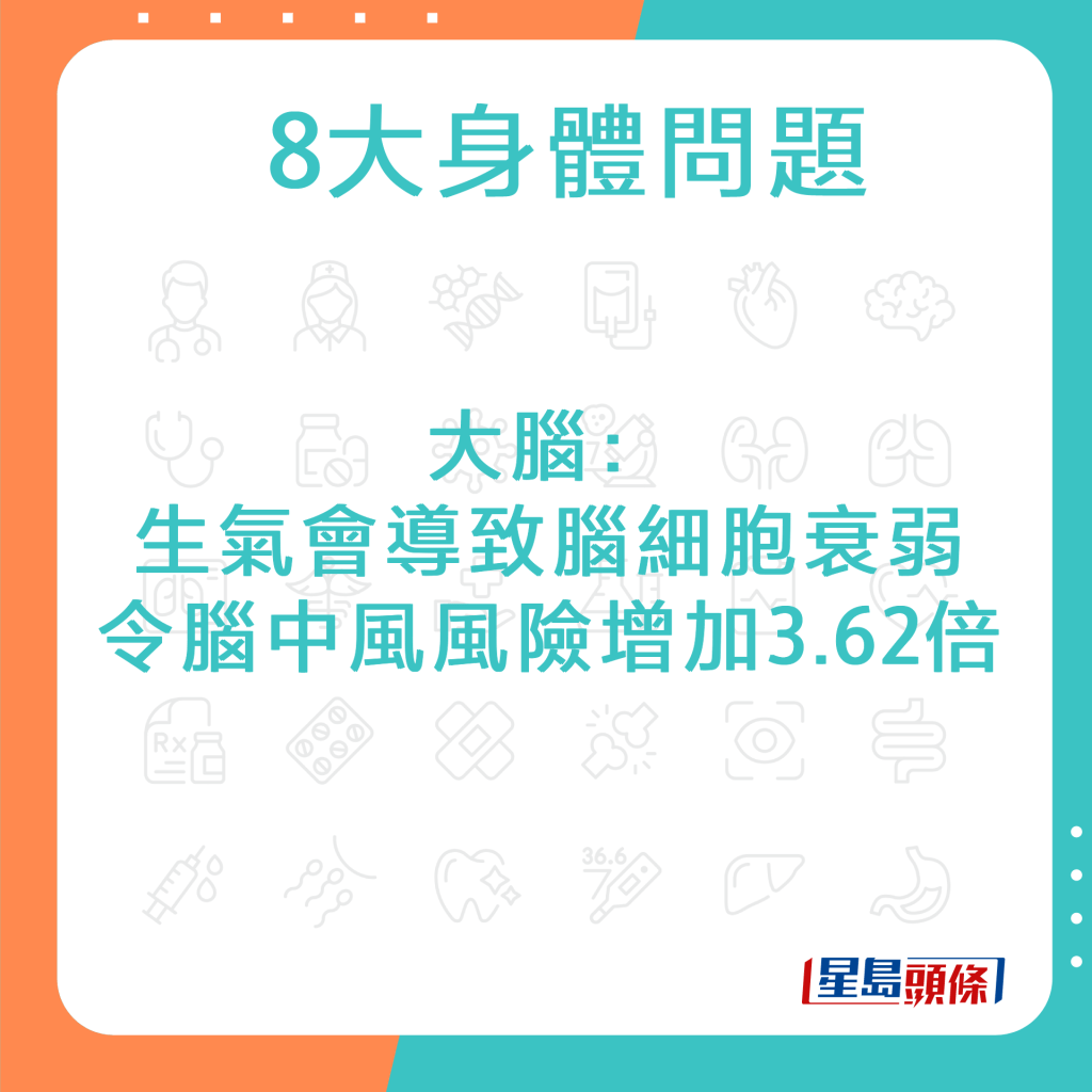 大脑：生气会导致脑细胞衰弱，令脑中风风险增加3.62倍