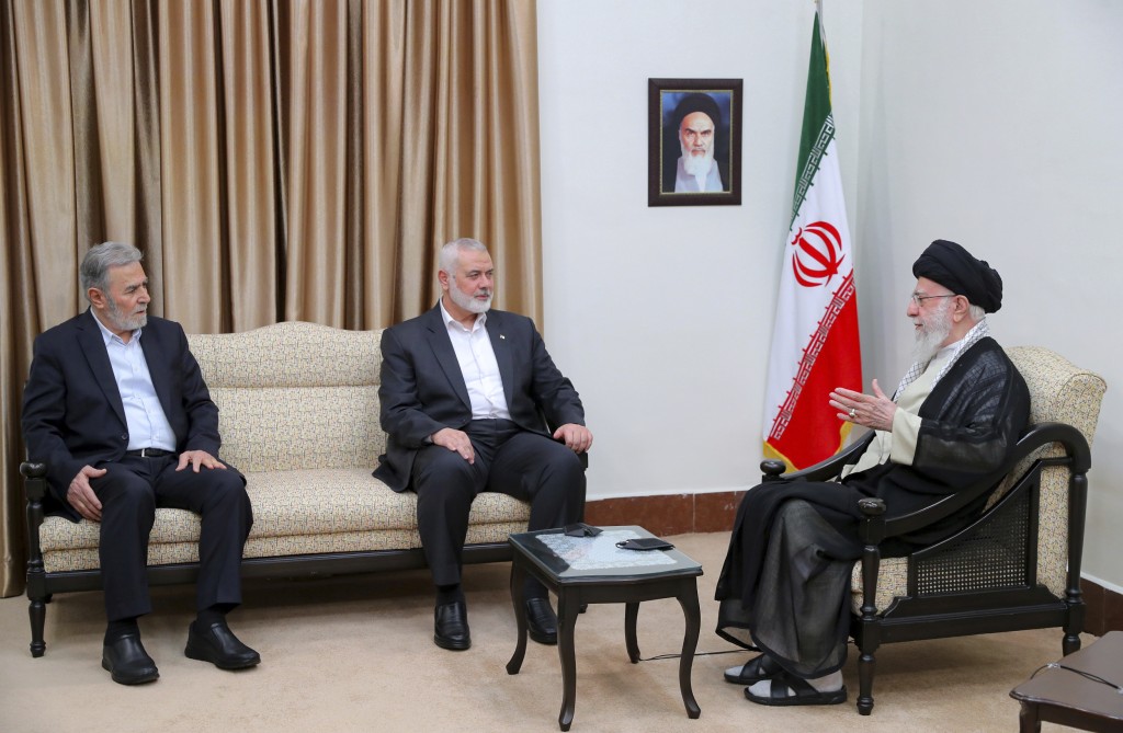 哈尼亞昨日在德黑蘭和伊朗最高領袖哈梅內伊會面。