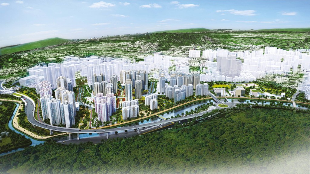 圖為粉嶺北新發展區構想圖。網誌圖片