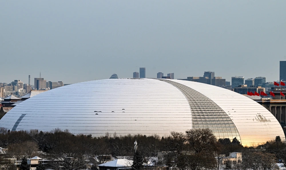 12月13日拍攝的北京國家大劇院。新華社 12月13日拍攝的北京國家大劇院。新華社