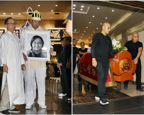 大殮儀式於9時45分舉行，並於10時左右將靈柩放上靈車。