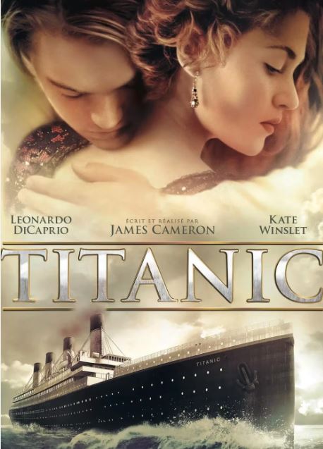 1997年電影《鐵達尼號》海報。 