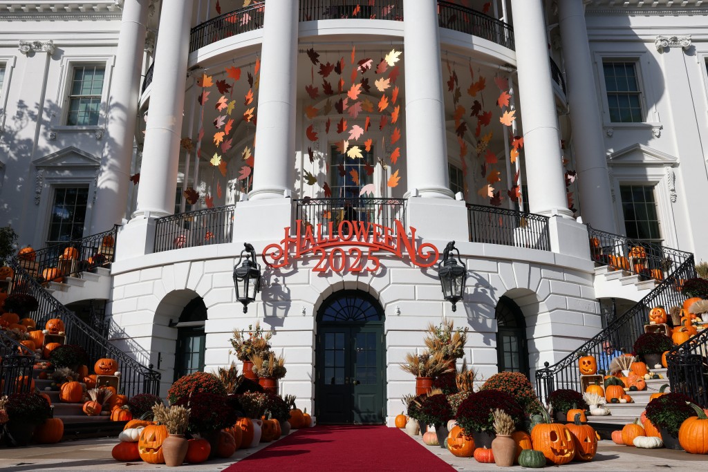 特朗普在白宮舉辦萬聖節活動。路透社