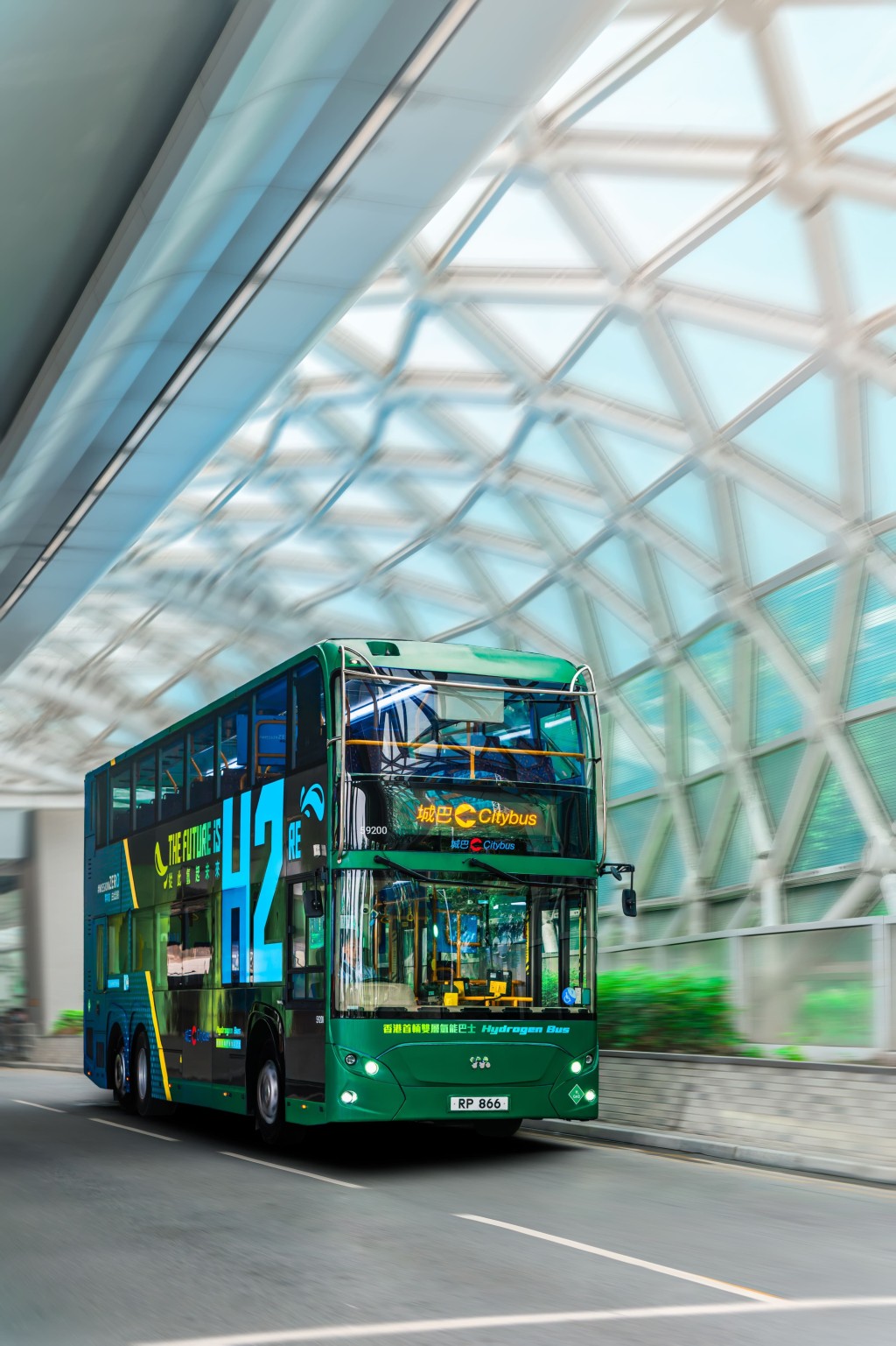 城巴氫能巴士。城巴提供