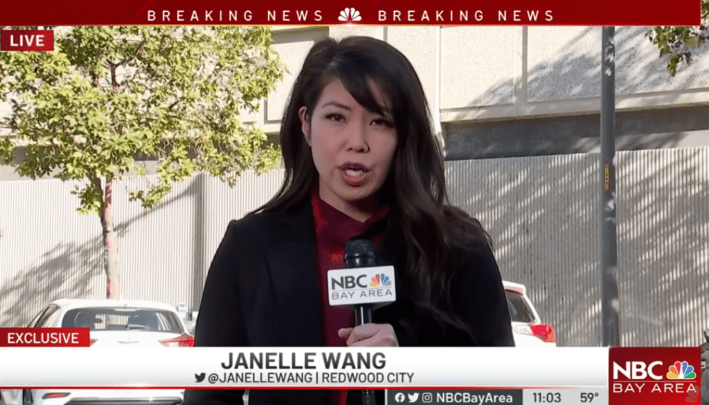 《NBC新聞》華裔記者Janelle Wang中文水平不錯，去年年初還曾採訪過北京冬奧會。