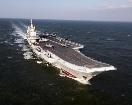 中國首艘航空母艦「遼寧號」。資料圖片