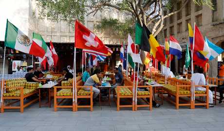 Souq Waqif市集的露天食肆，料會成為球迷們交流的熱點。