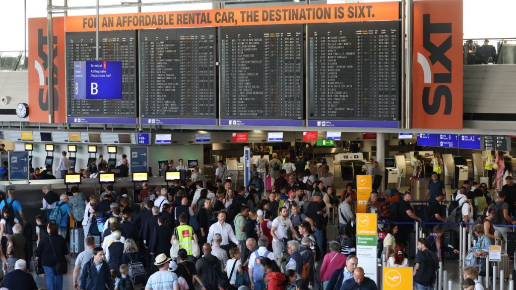 德國法蘭克福機場。法新社