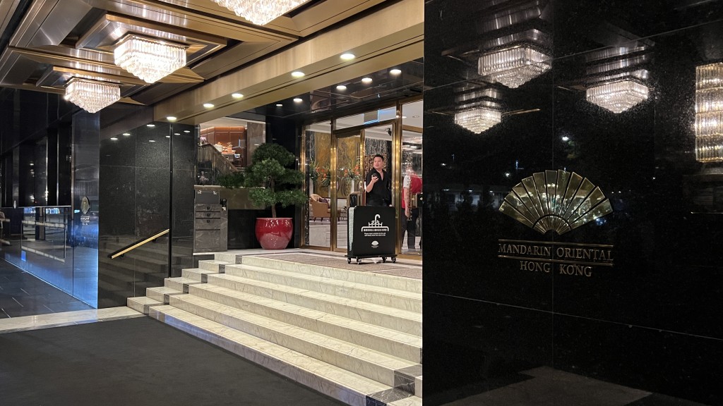 兩人在文華東方酒店中菜廳用餐,男子席間遁逃。 兩人在文華東方酒店中菜廳用餐,男子席間遁逃。