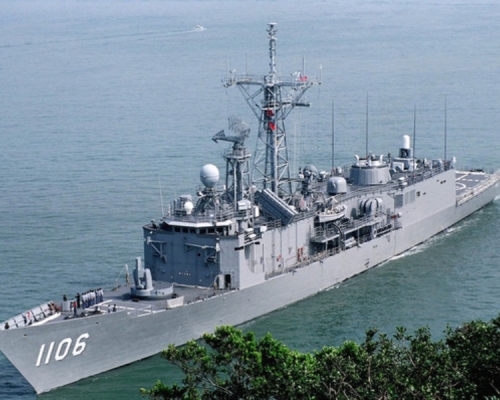台灣一艘軍艦上有3名官兵確診。網圖