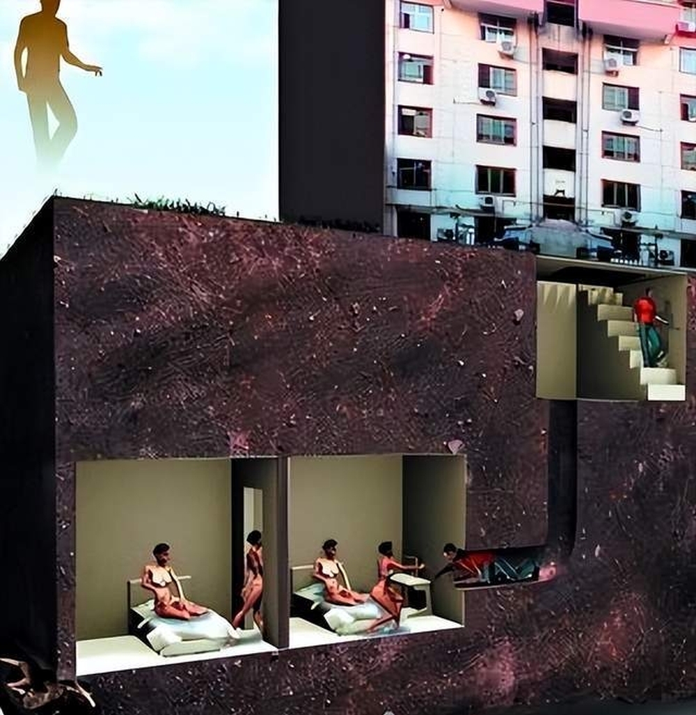 李浩挖地窖囚禁女子。 示意圖 李浩挖地窖囚禁女子。 示意圖