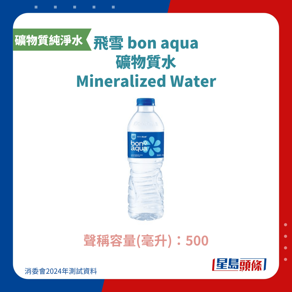 飛雪 bon aqua 礦物質水 Mineralized Water